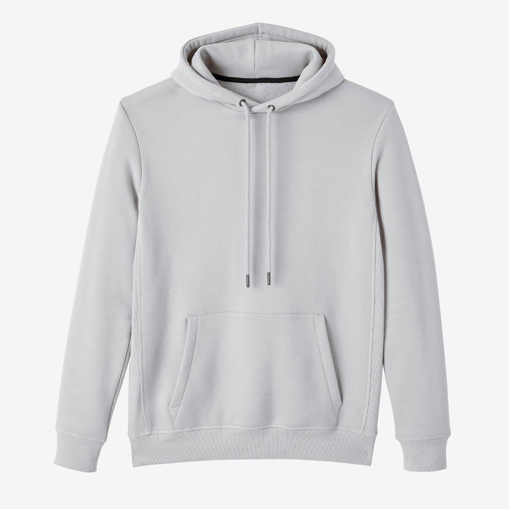 Kapuzenpullover Fitness Baumwolle Herren khaki