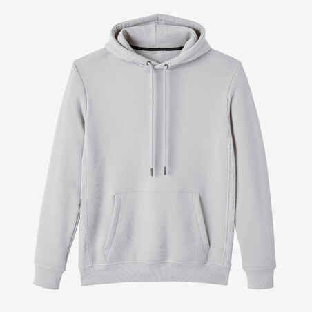 Men's Long Hoodie Warm 500 - Steel Grey