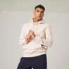 Men's Sweatshirt Hoodie 500 For Gym-Pink