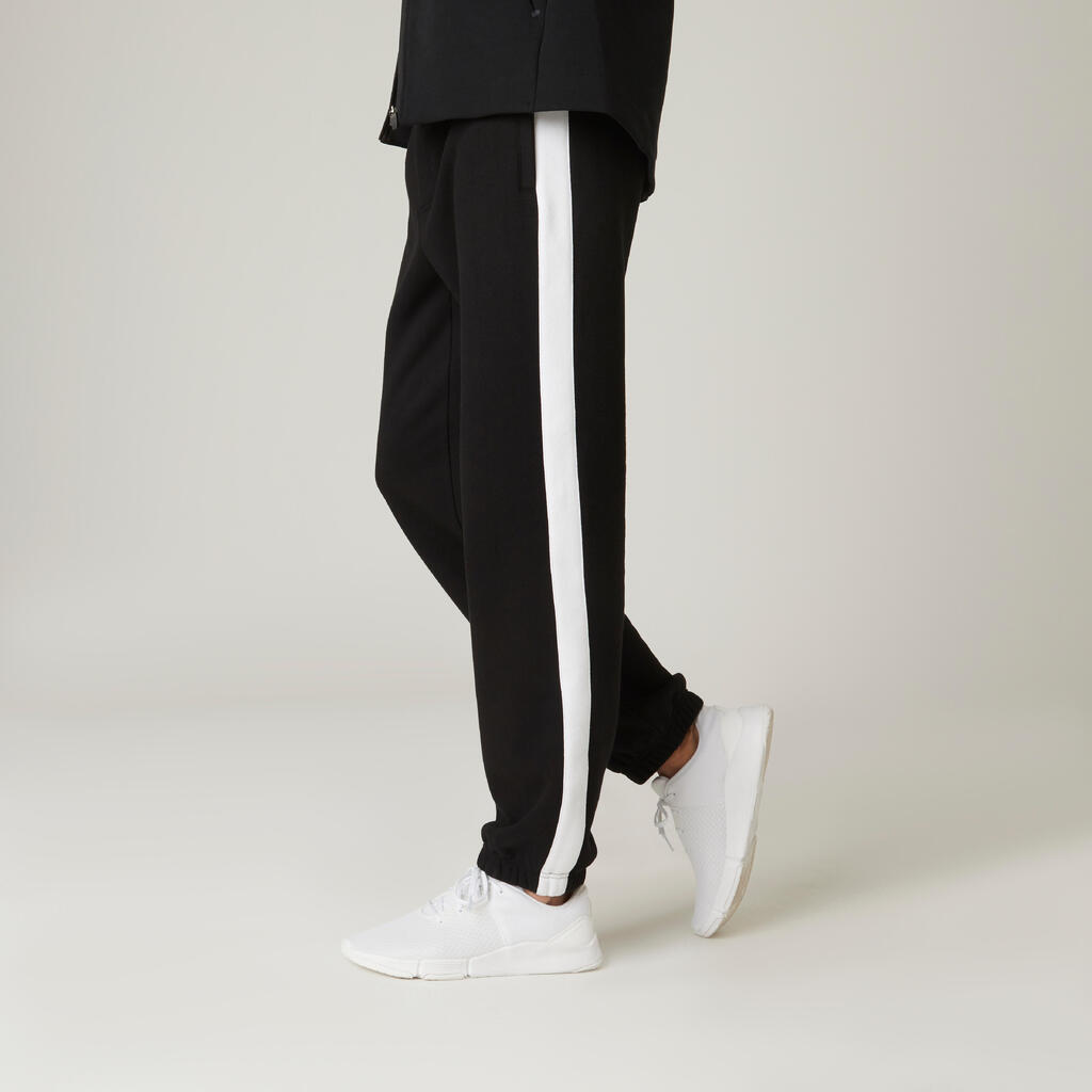Jogginghose Fitness Regular 560 Synthetik Herren - grau/khaki