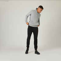 Men's Long Hoodie Warm 500 - Steel Grey