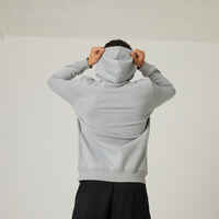 Men's Long Hoodie Warm 500 - Steel Grey