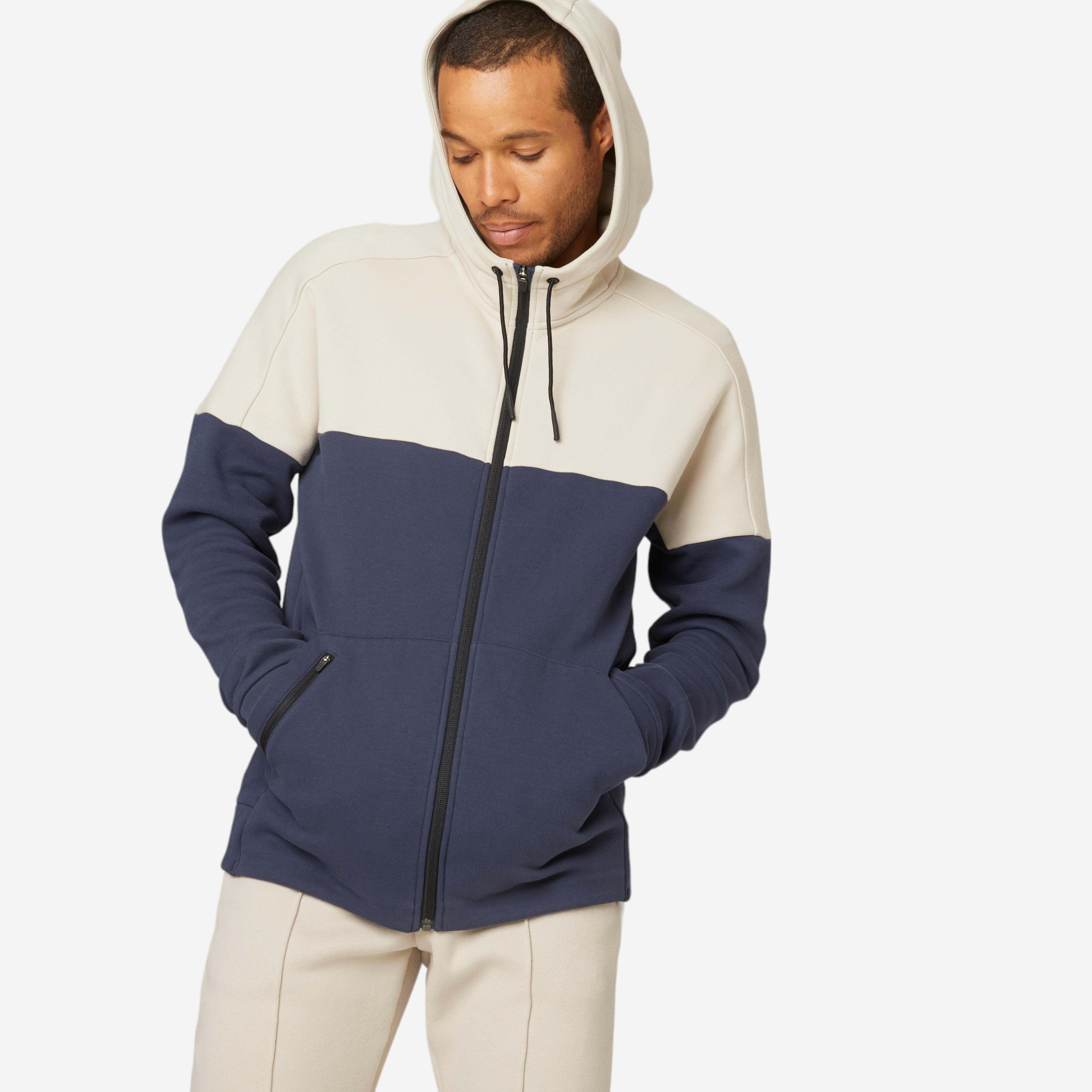 Chaqueta Sudadera con Cremallera y Capucha Fitness Felpa Gris Jaspeado  DOMYOS | Decathlon
