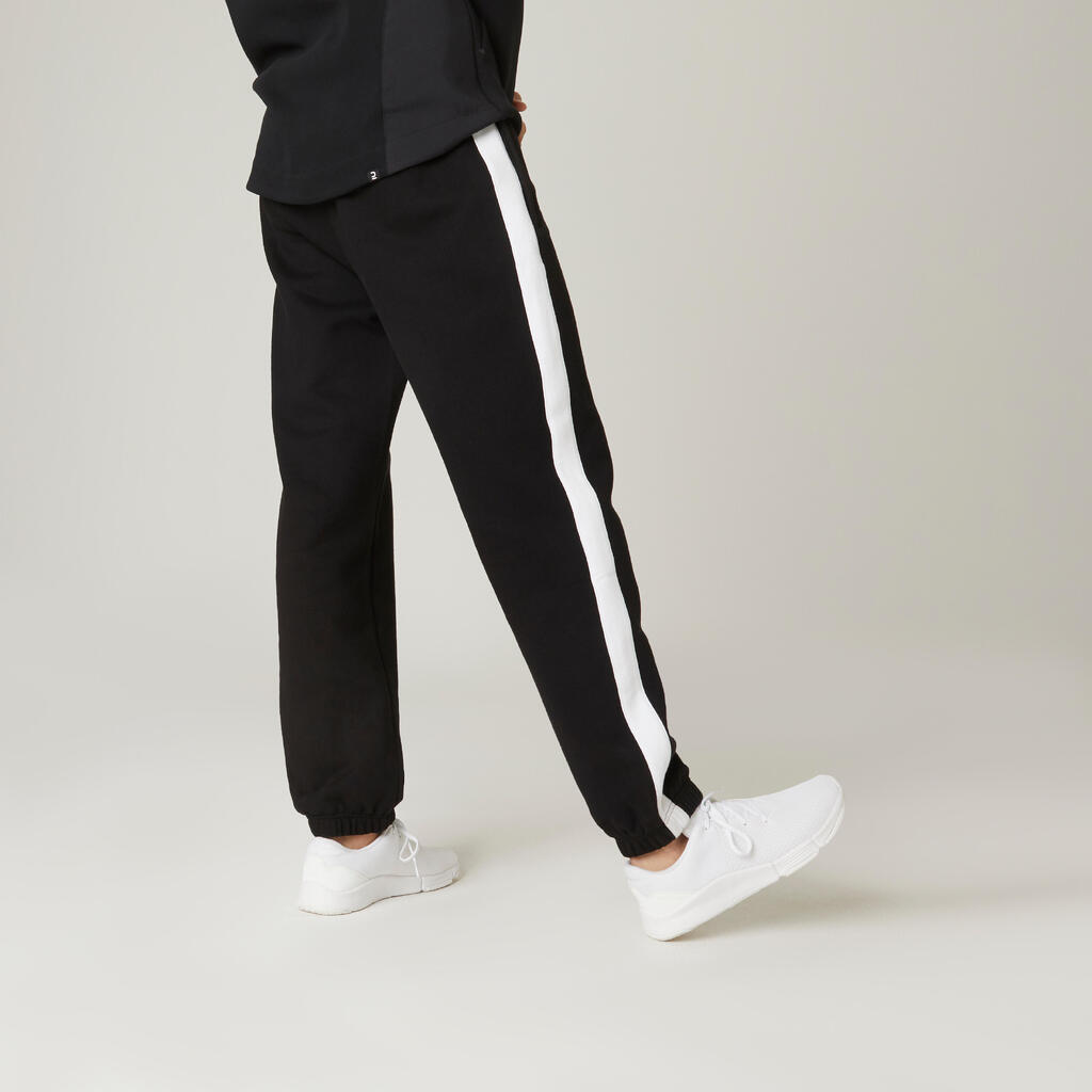 Jogginghose Fitness Regular 560 Synthetik Herren - grau/khaki