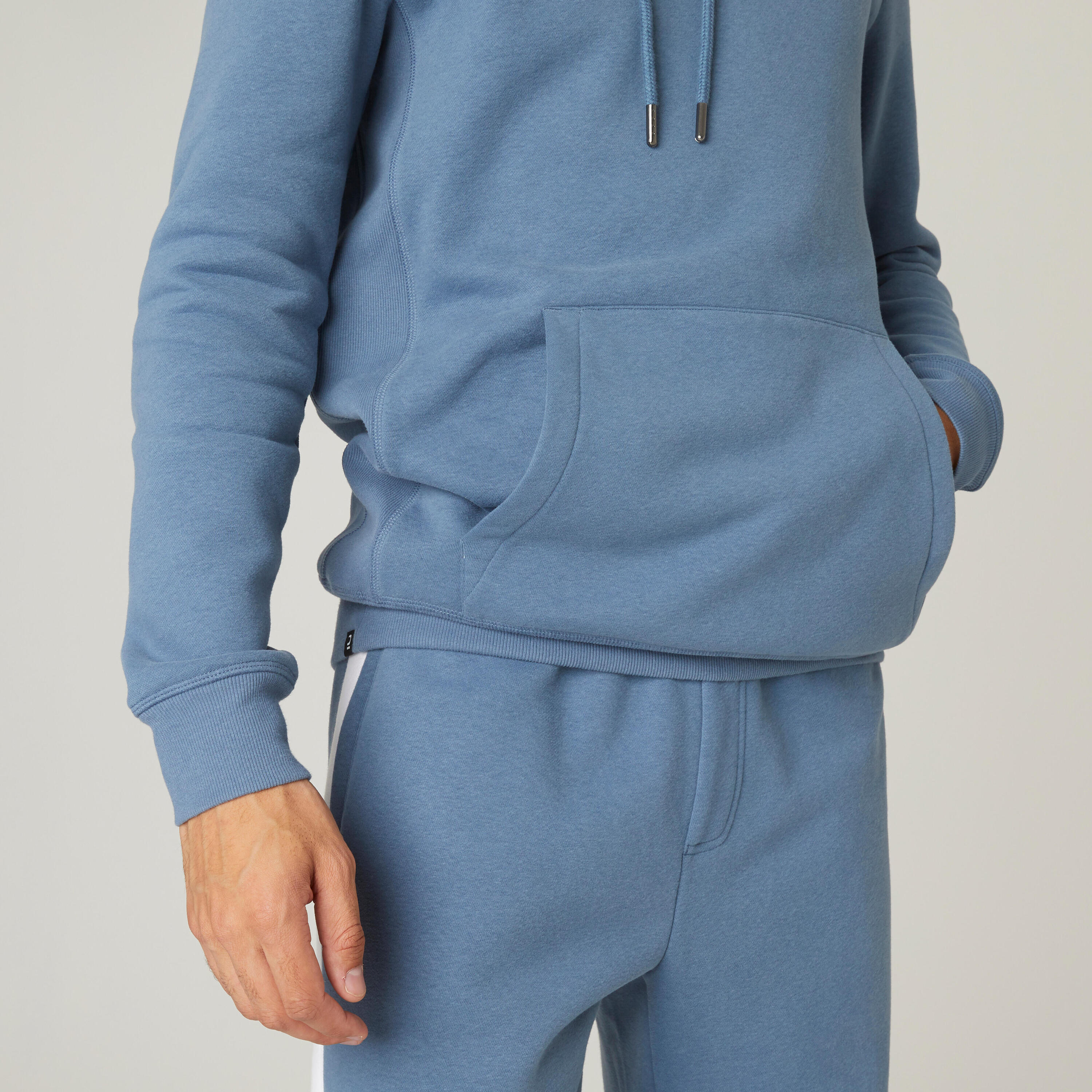 Men's Long Hoodie Warm 500 - Storm Blue 5/6