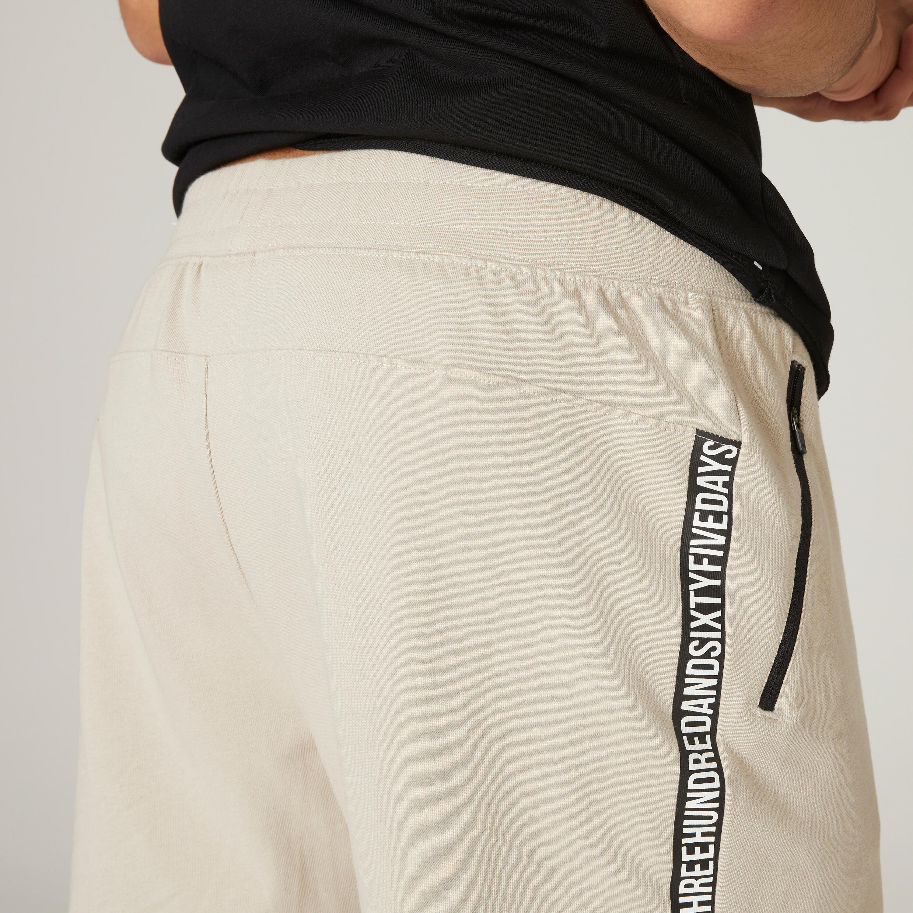 Men's Fitness Shorts 500 - Grey/Linen 6/6