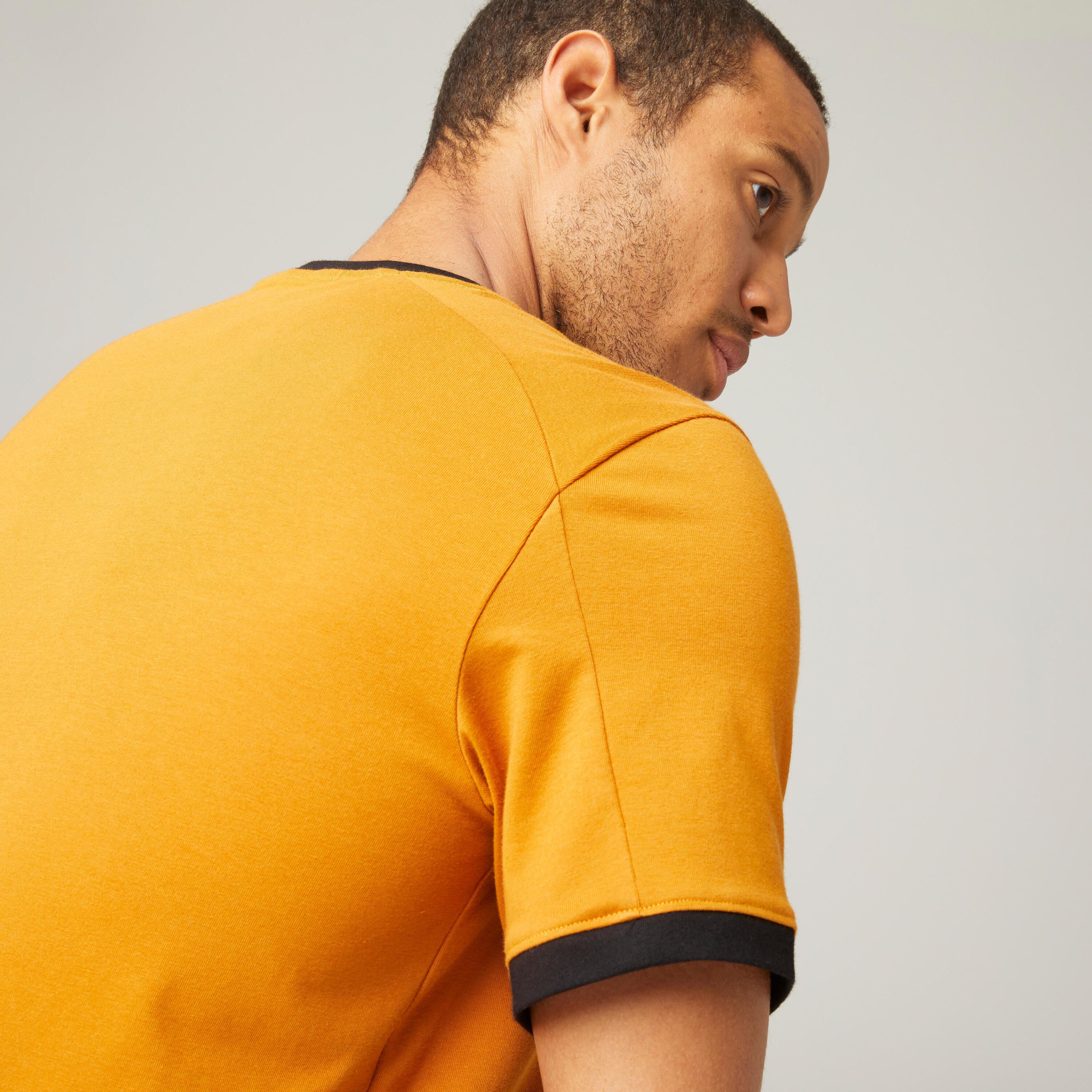 Curved-Hem Stretch Cotton Fitness T-Shirt 3/7