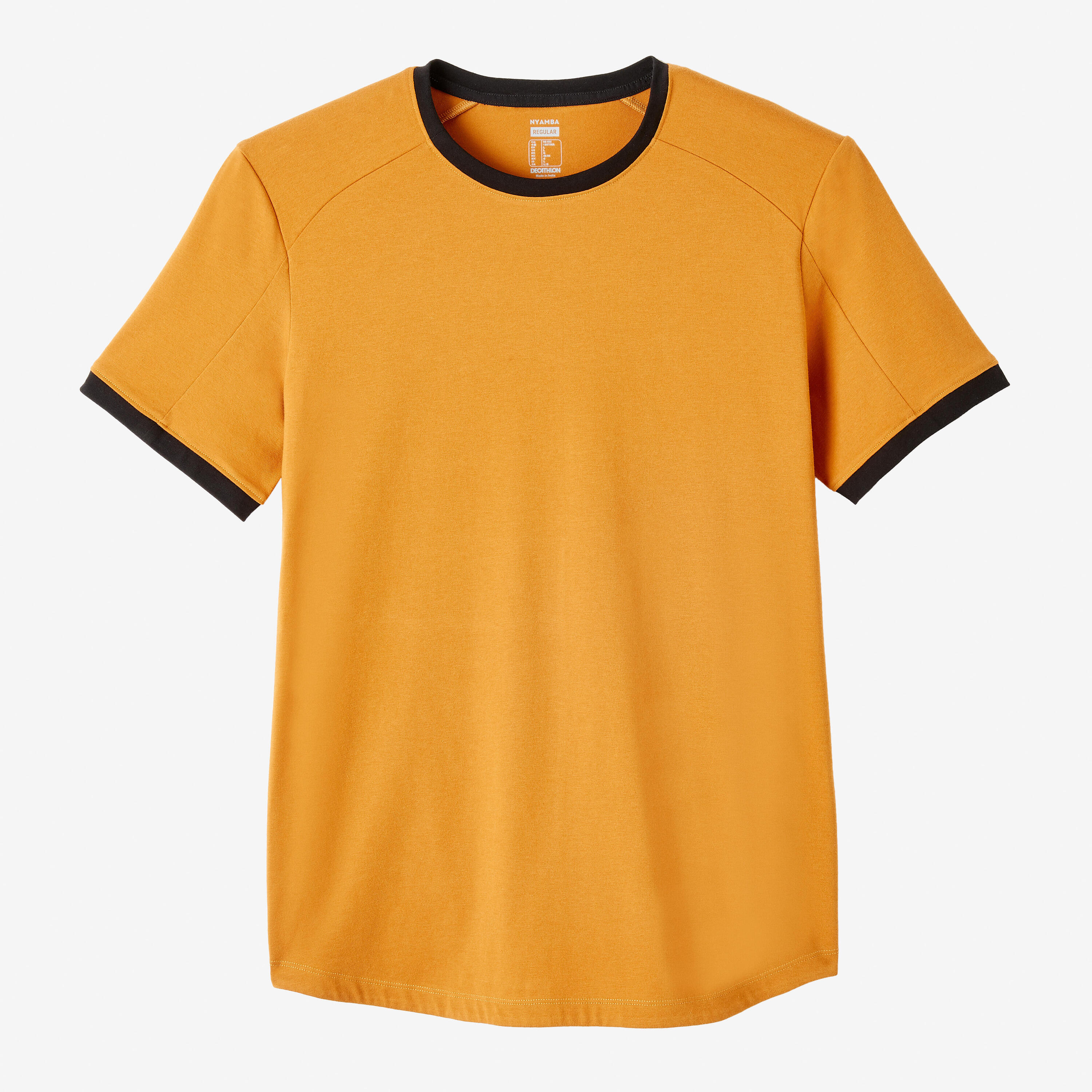 Curved-Hem Stretch Cotton Fitness T-Shirt 4/7