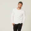 Men's Long-Sleeved Fitness T-Shirt 100 - White