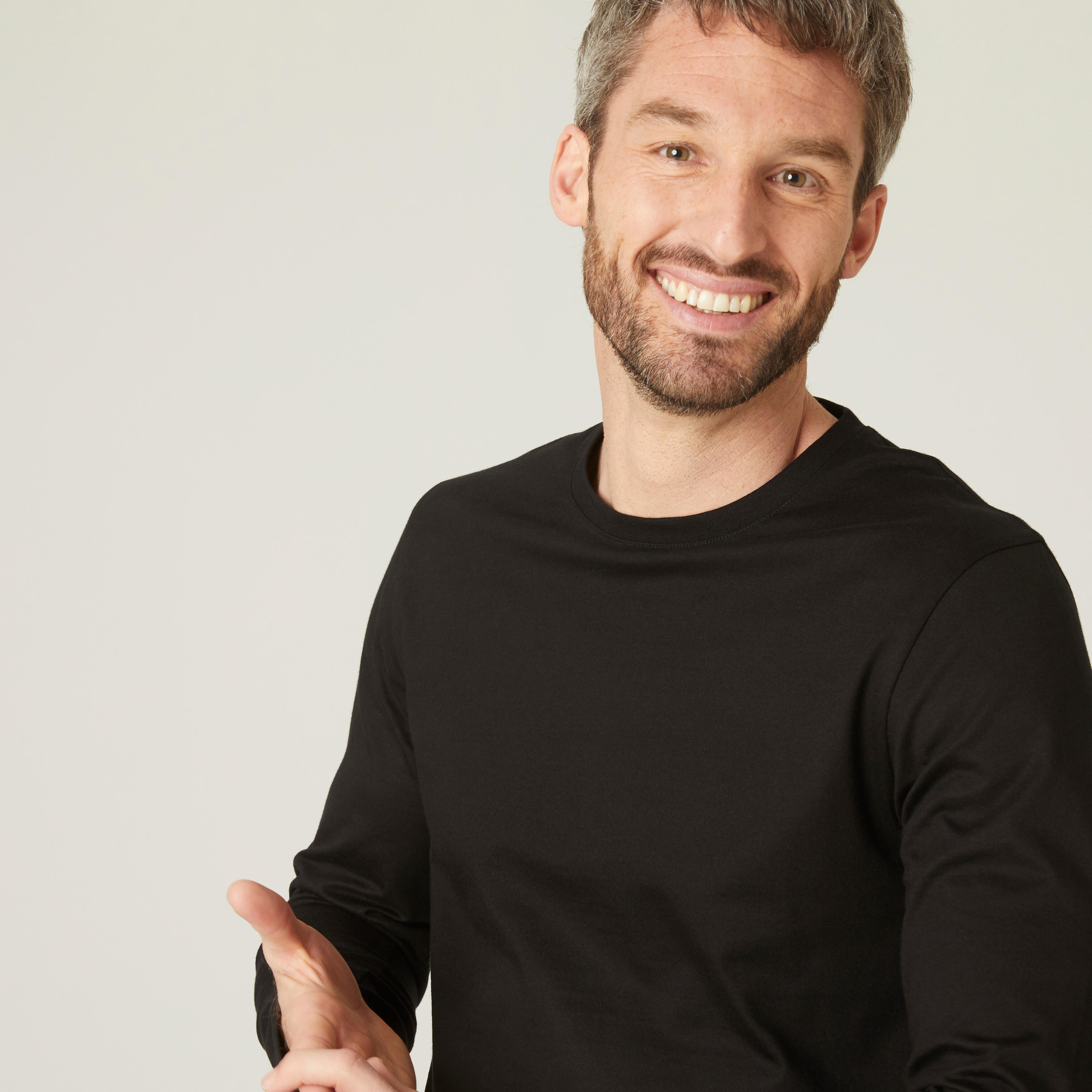 Chandail de sport homme 100 ultra noir Domyos Décathlon