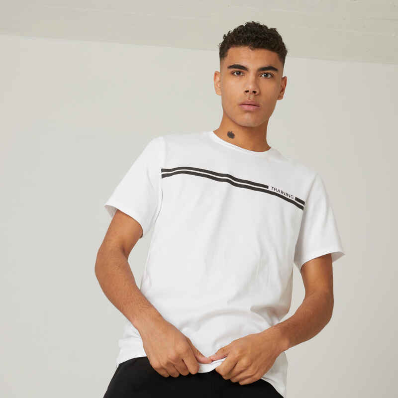 T-Shirt Fitness Baumwolle dehnbar Herren T-Shirt Fitness Baumwolle dehnbar Herren