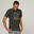 T-Shirt Slim Fitness Baumwolle dehnbar 500 Herren grün Print 
