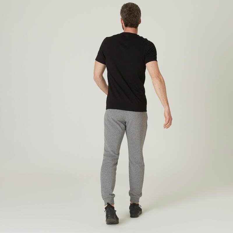 Футболка хлопковая эластичная для фитнеса зауженная Decathlon 329596