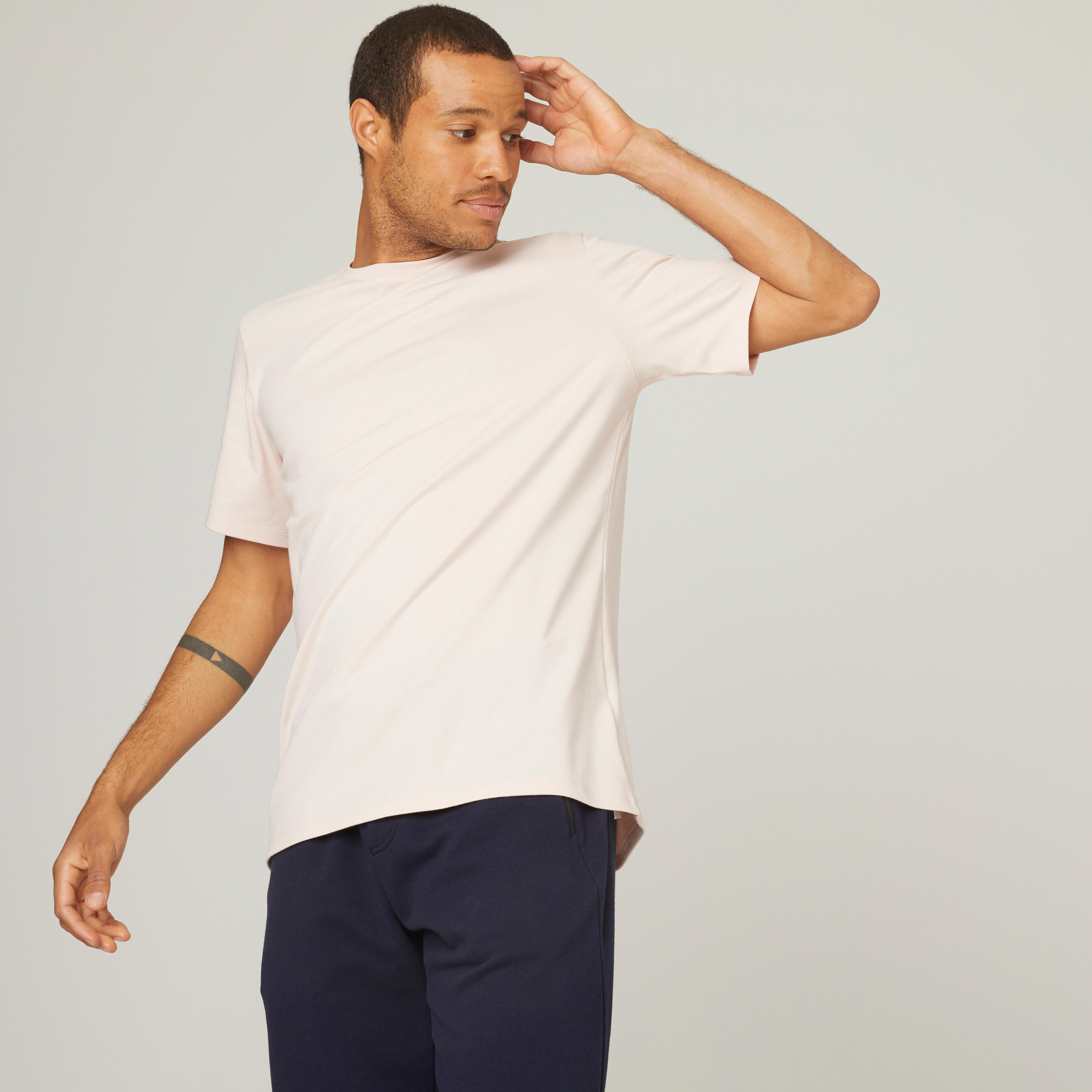 Camiseta fitness manga corta algodón extensible Hombre Domyos DOMYOS |  Decathlon