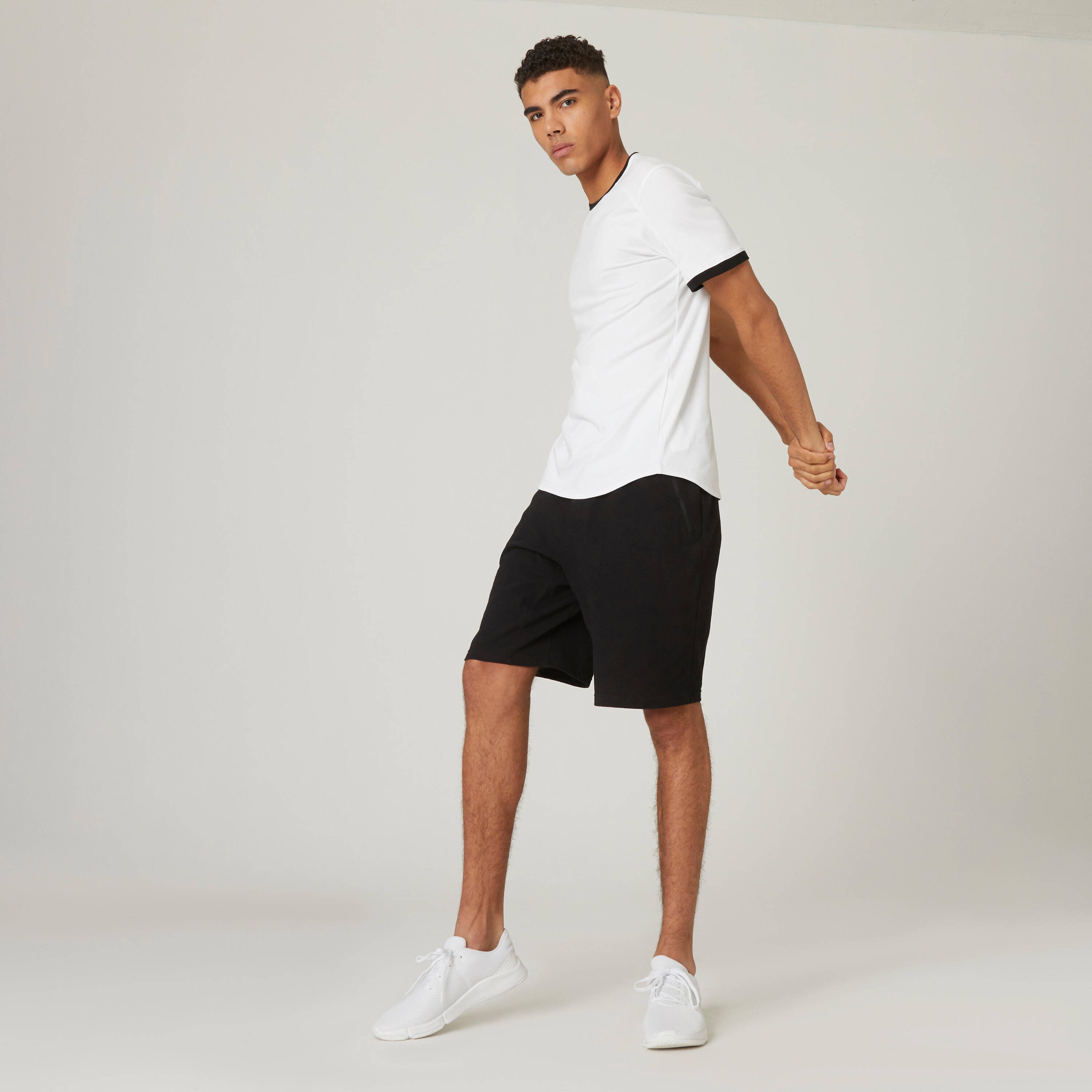 Men's Cotton Gym T-shirt Athletic fit 520 - White -  1
