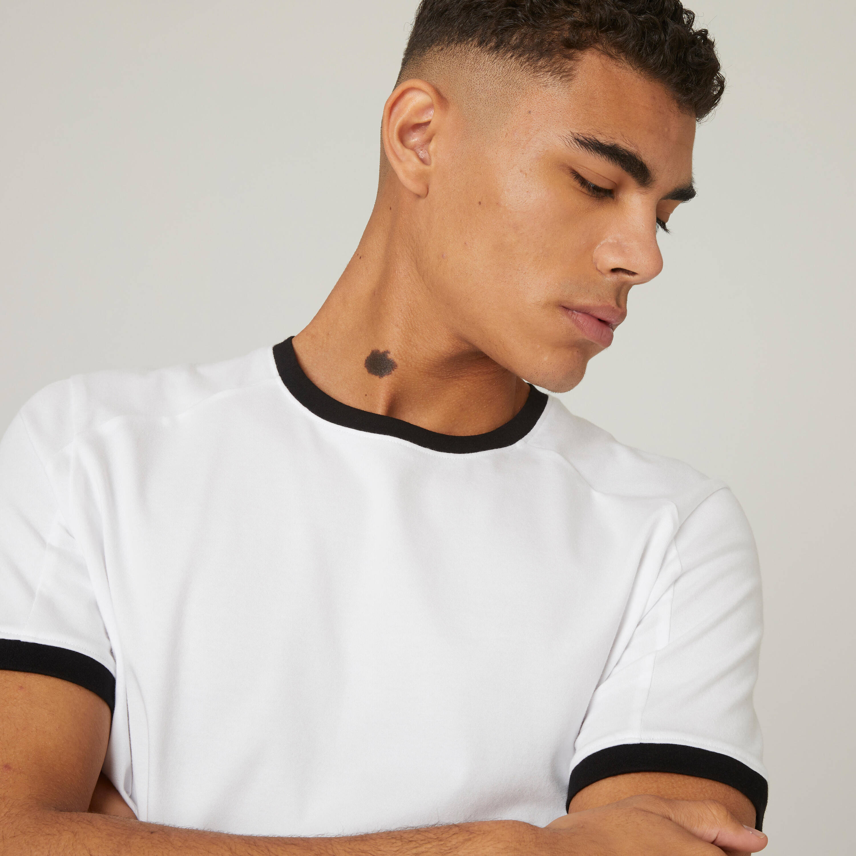 Men's Cotton Gym T-shirt Athletic fit 520 - White -  3
