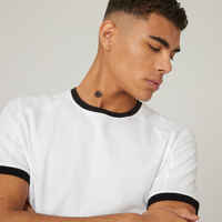 Men's Short-Sleeved Fitted-Cut Crew Neck Cotton Fitness T-Shirt 520 - Glacier White