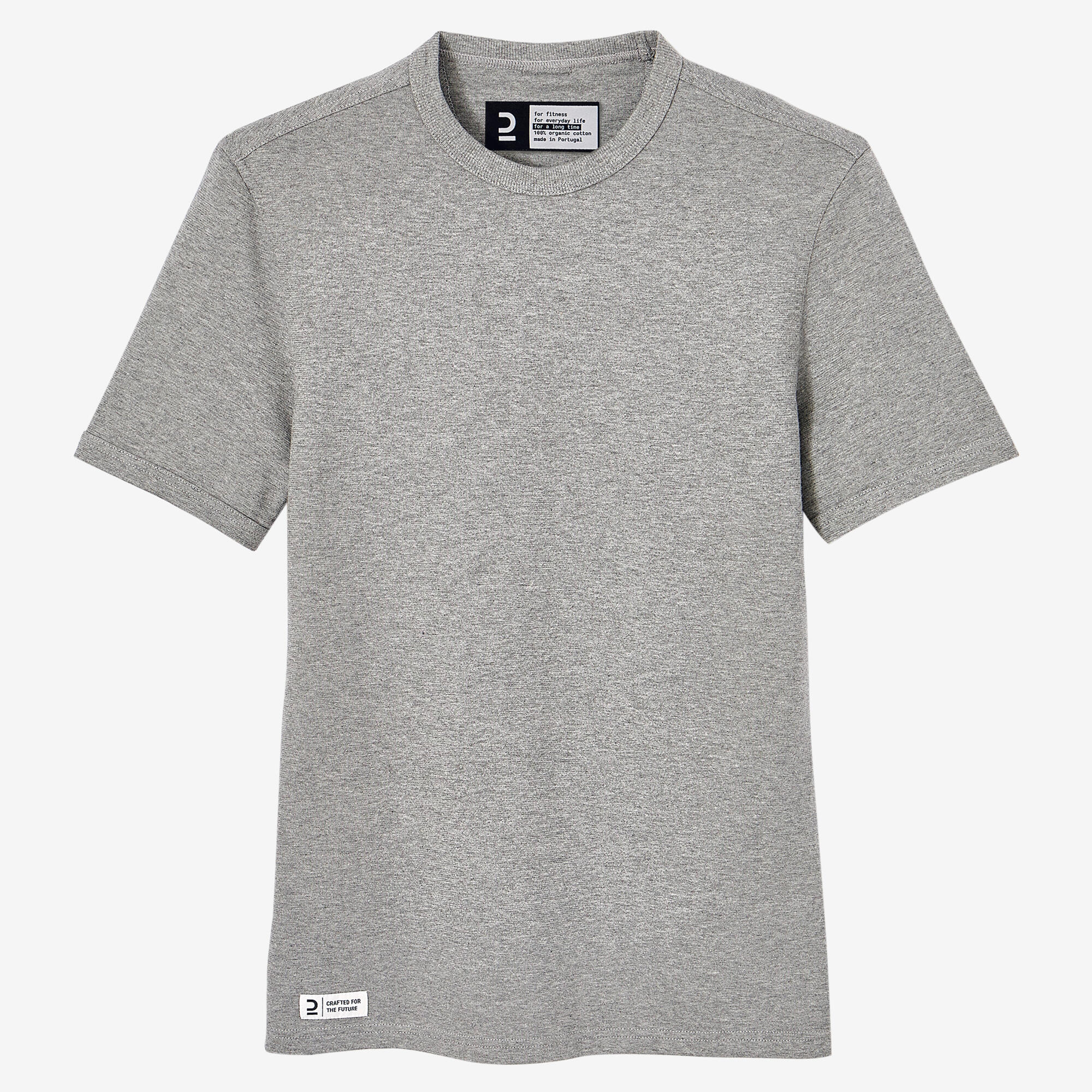 Camiseta fitness manga corta algod n bio Hombre Domyos Decathlon