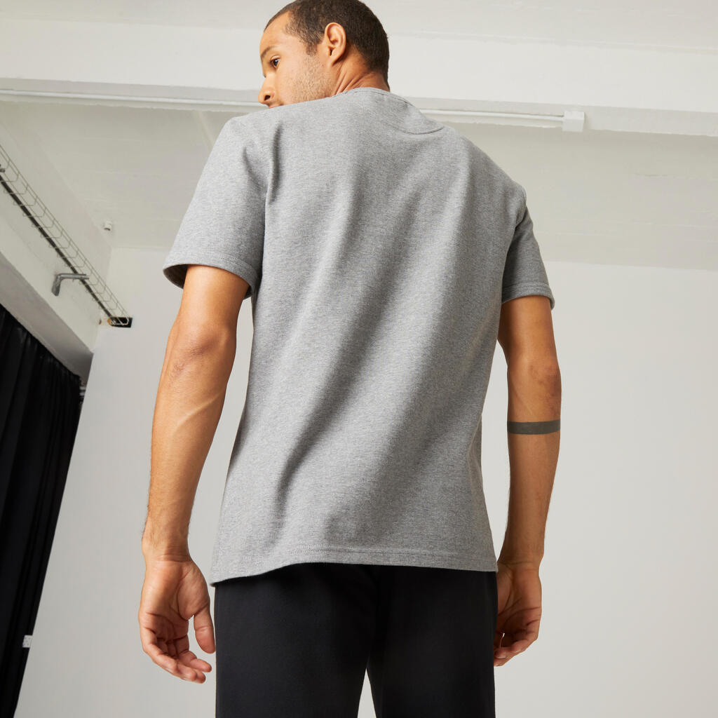 T-Shirt Herren Slim Rundhals Baumwolle ‒ Robustee grau 