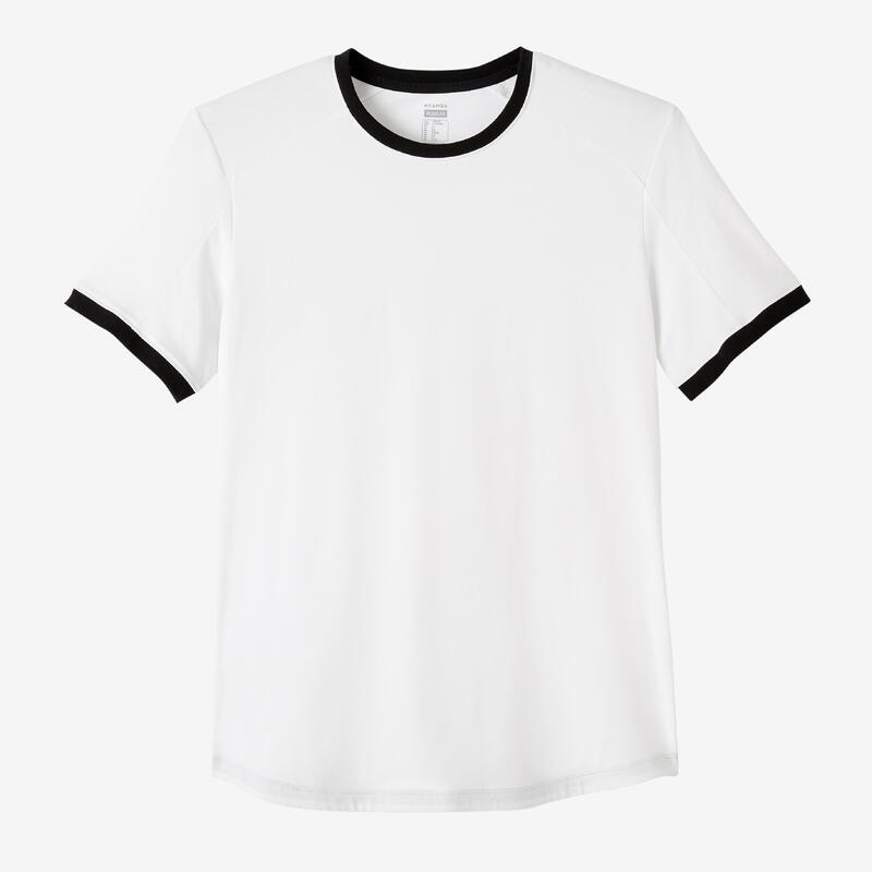 T-Shirt Fitness 520 Slim Rundhals Baumwolle Herren weiss 