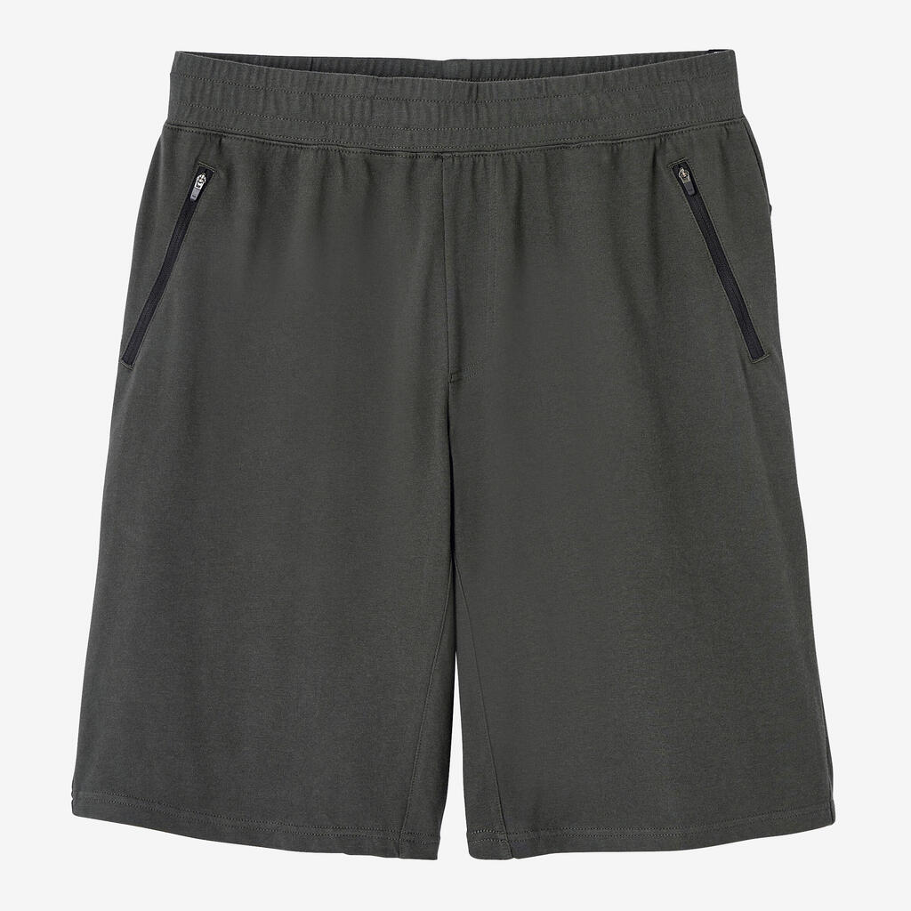 Men's Fitness Shorts 500 - Hazelnut Brown