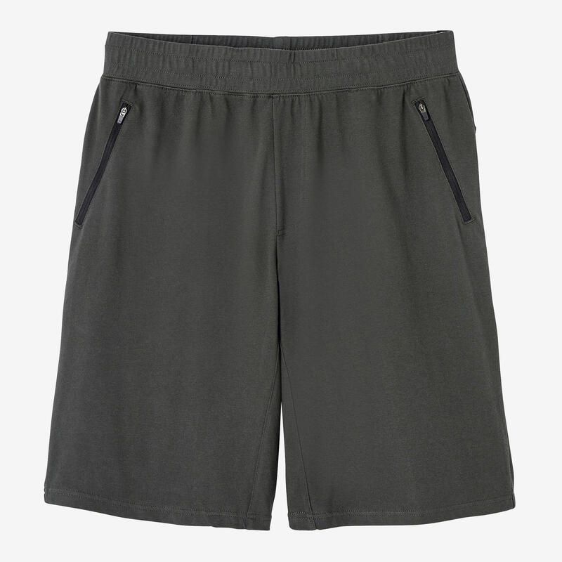 Short fitness pantalón corto chándal regular Hombre Domyos 520 verde