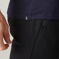 חולצת טי דקה ונמתחת לכושר - הדפס כחול