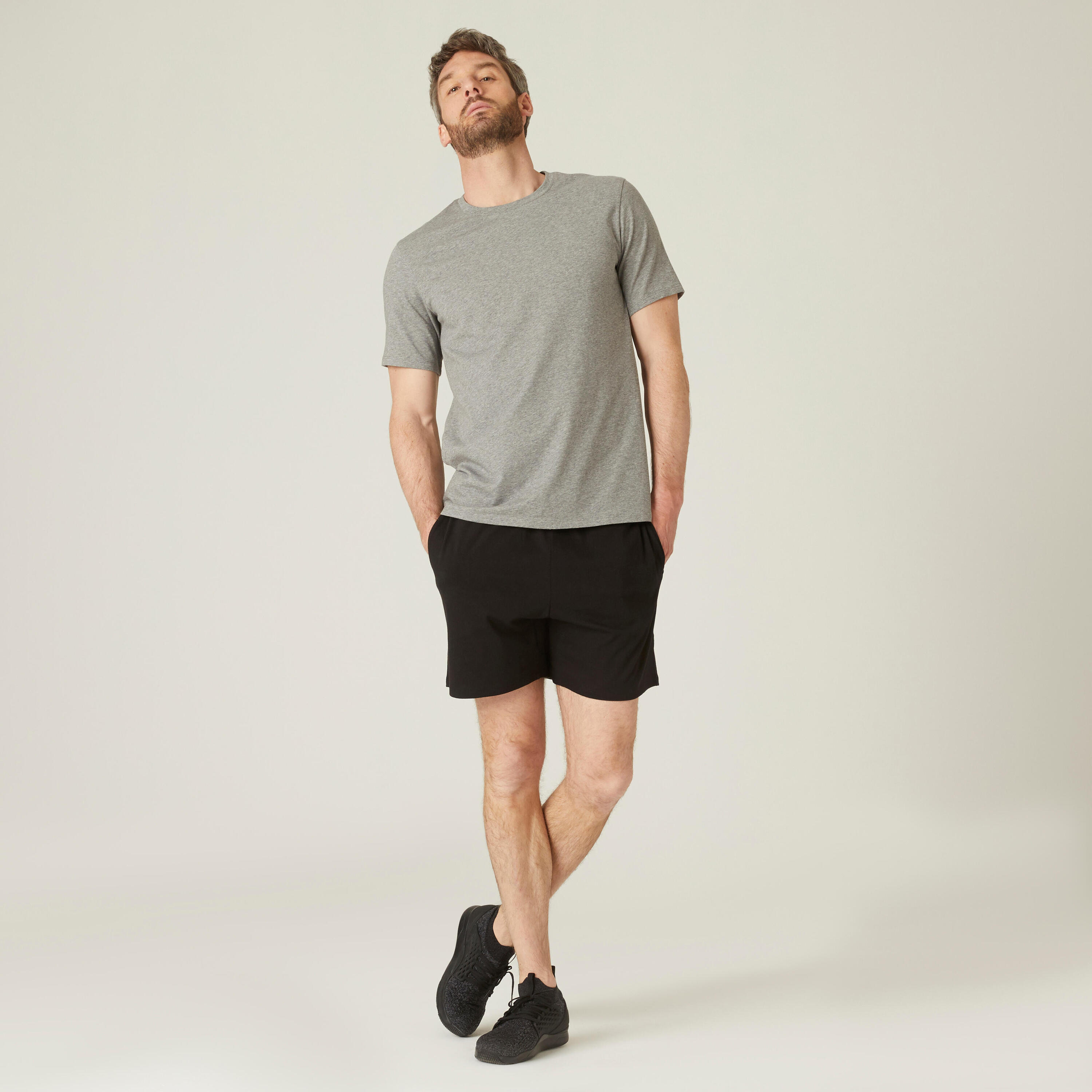 Men's Fitness Short Shorts 100 - Black 3/5
