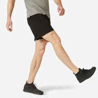 Short fitness pantalón corto chándal  regular Hombre Domyos 100 negro