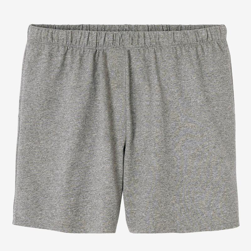 Korte fitness short voor heren 100 grijs