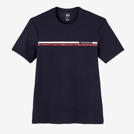 חולצת טי דקה ונמתחת לכושר - הדפס כחול