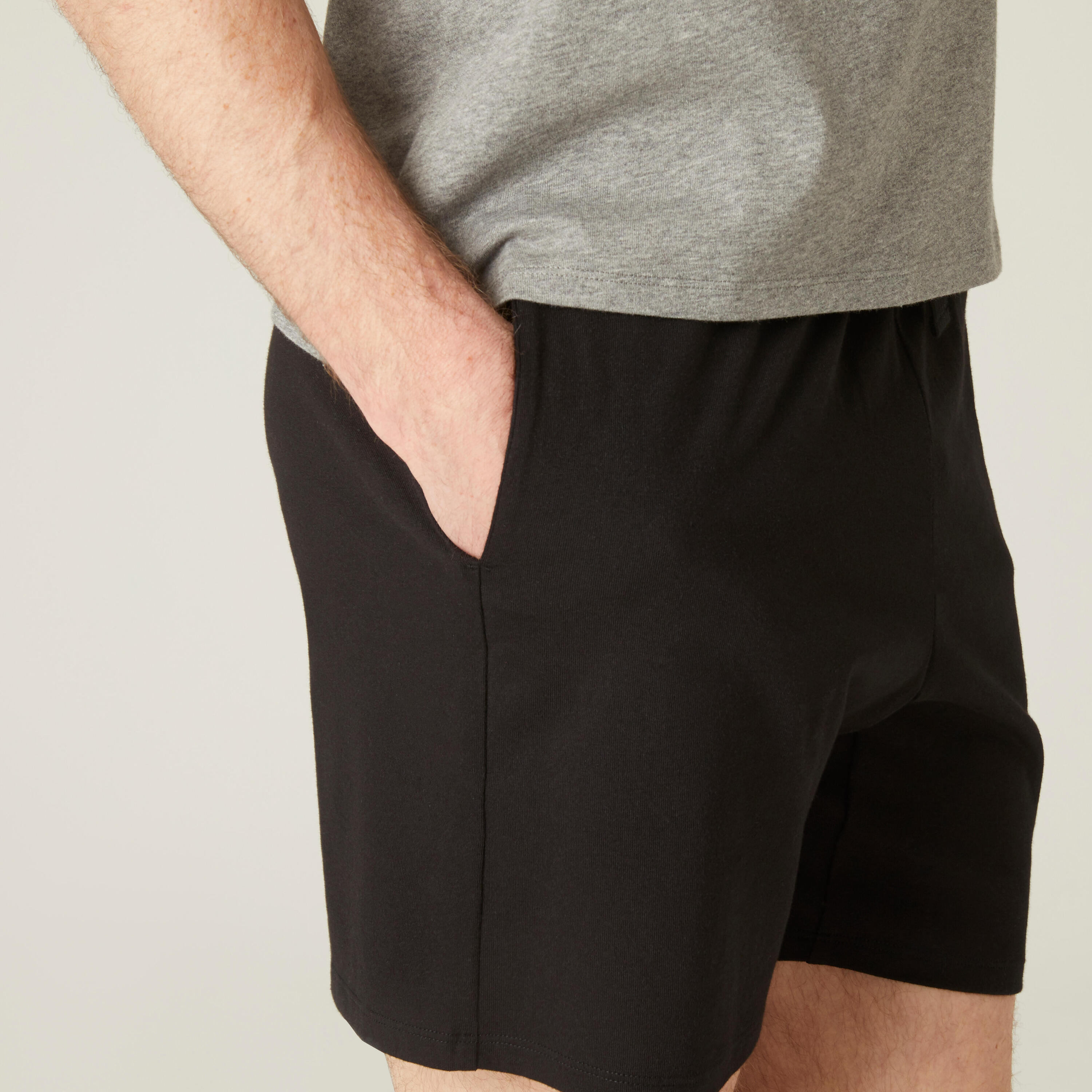 Men's Fitness Short Shorts 100 - Black 4/5