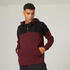 Mens Cotton Blend Fleece Gym Hoodie Sweatshirt - Bordeuax Black