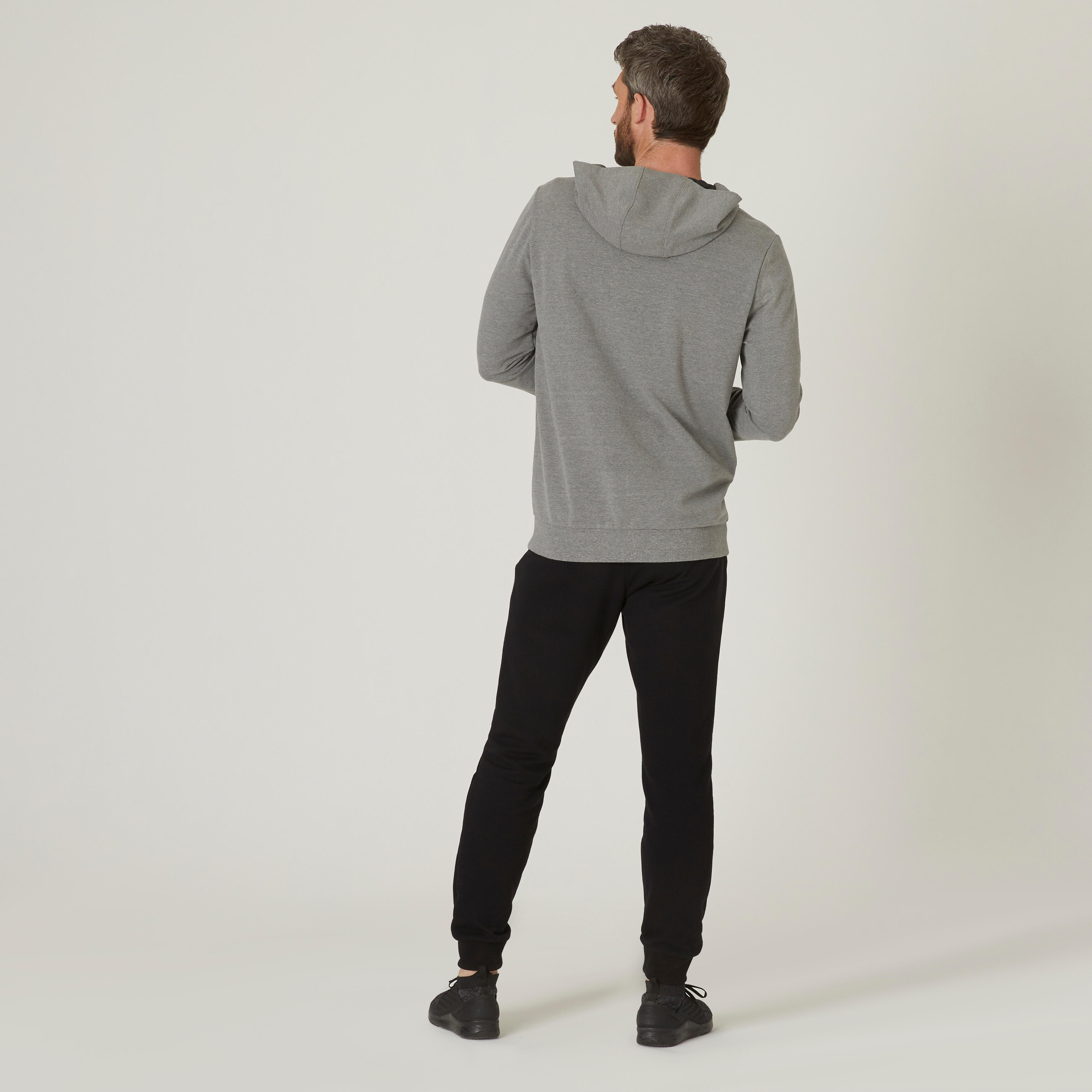 Sudadera con cierre y capucha ligera cuello redondo - corte recto - para  hombre con bolsillo - 100 - color gris schist - Decathlon