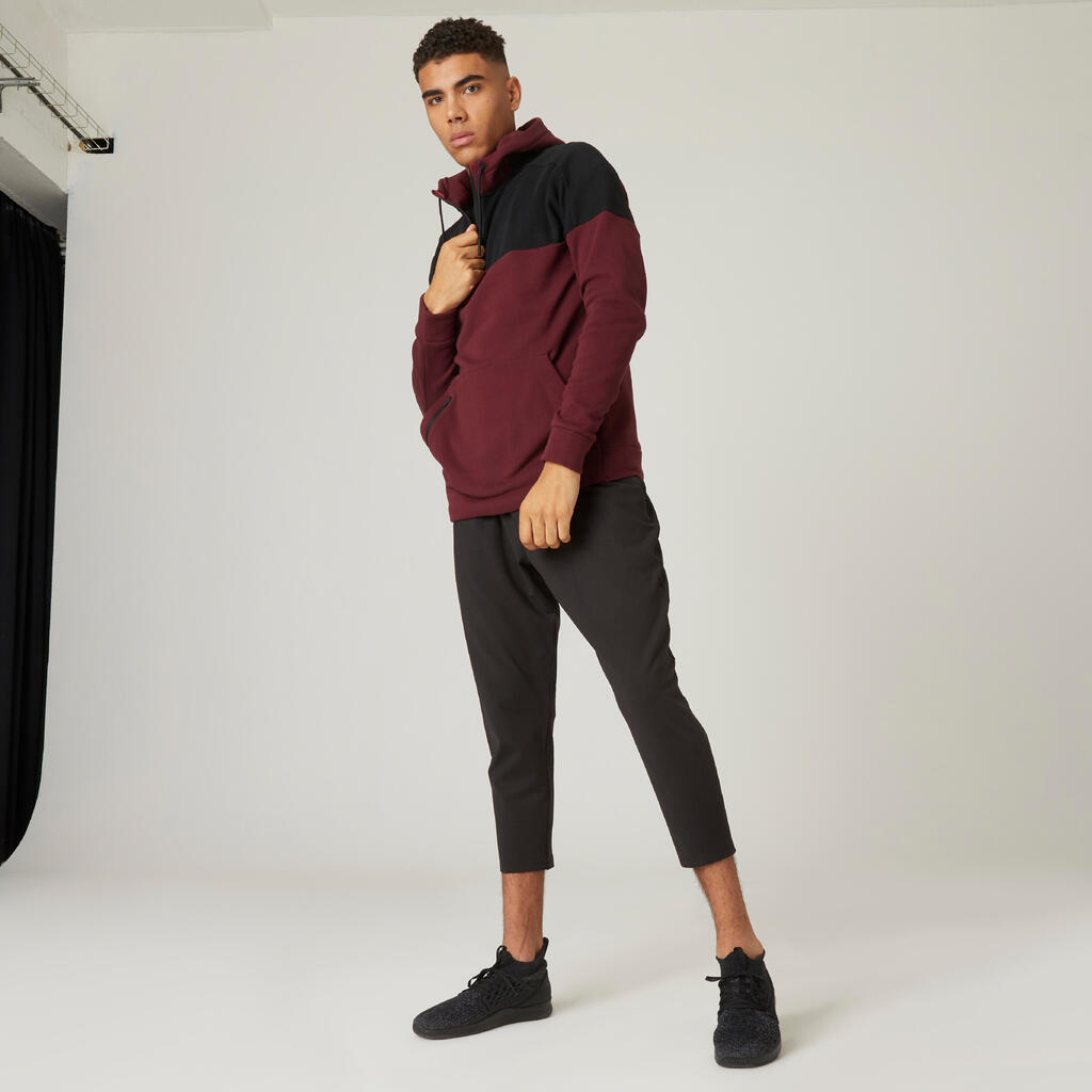 Men's Zip-Up Hoodie 520 - Dark Burgundy