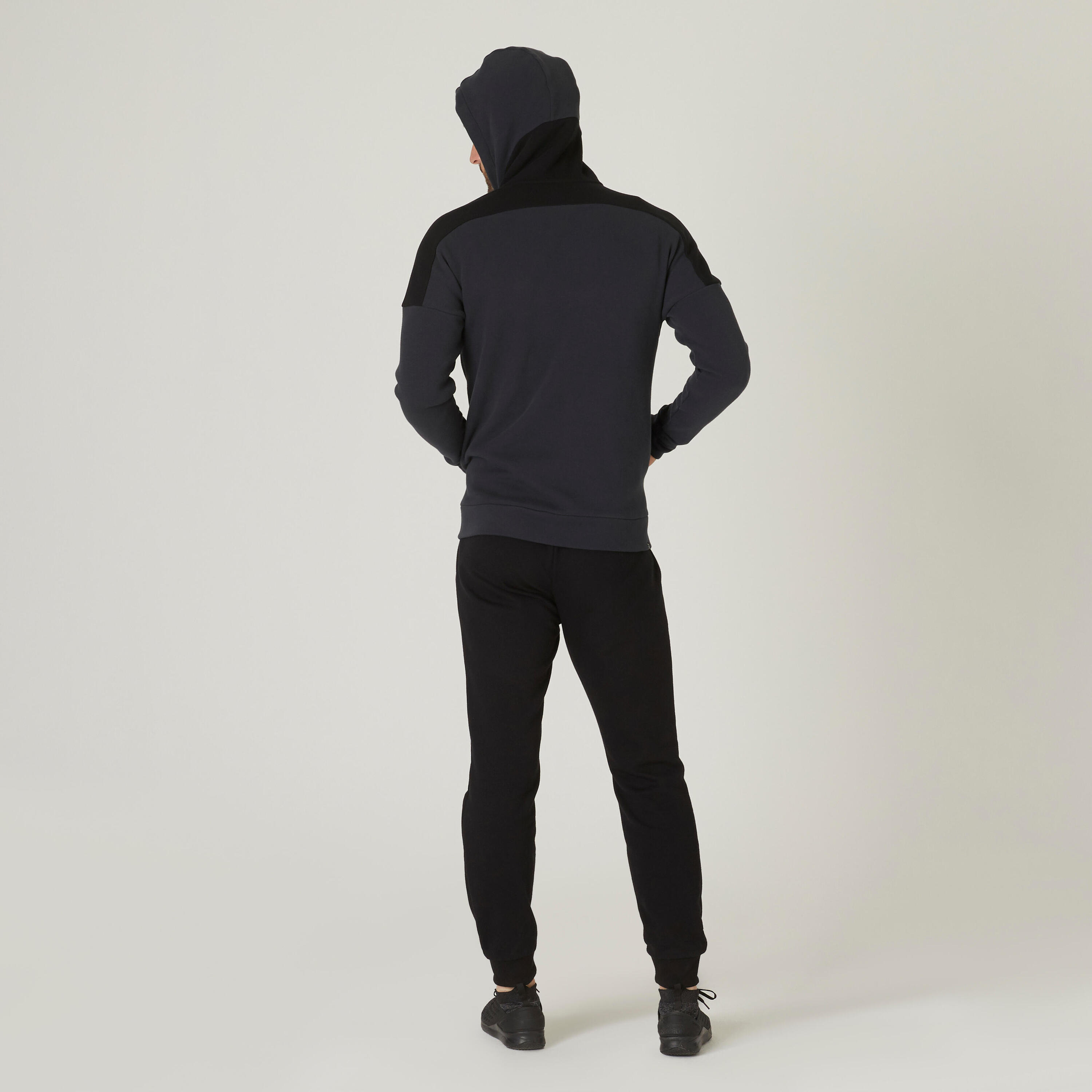 Men's Zip-Up Fitness Hoodie 520 - Carbon Grey 2/6