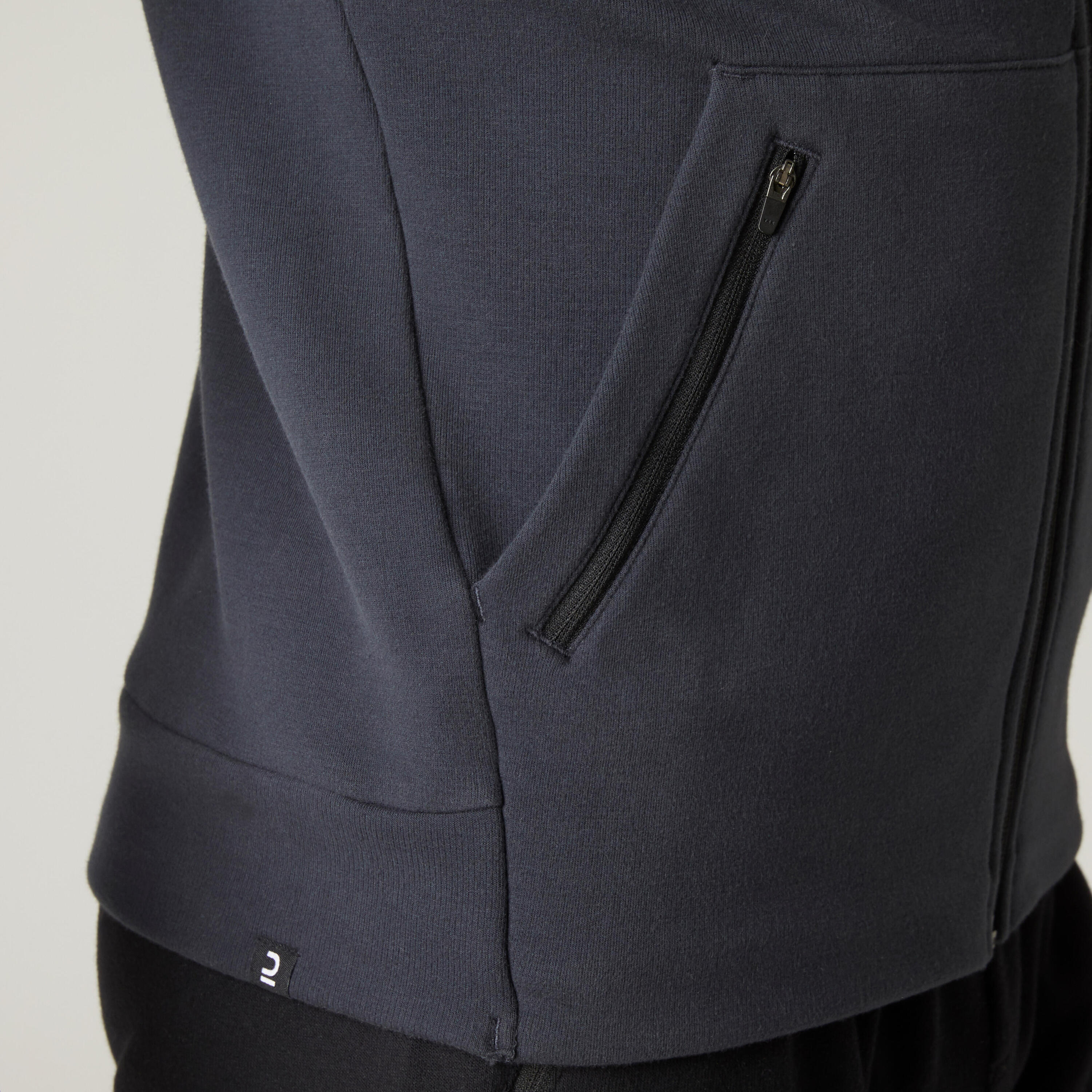 Men's Zip-Up Fitness Hoodie 520 - Carbon Grey 5/6
