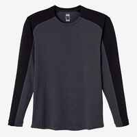 Men's Long-Sleeved Fitted-Cut Crew Neck Cotton Fitness T-Shirt 520 - Carbon Grey