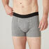 Men's Boxer Cotton Rich 500-Mottled Grey