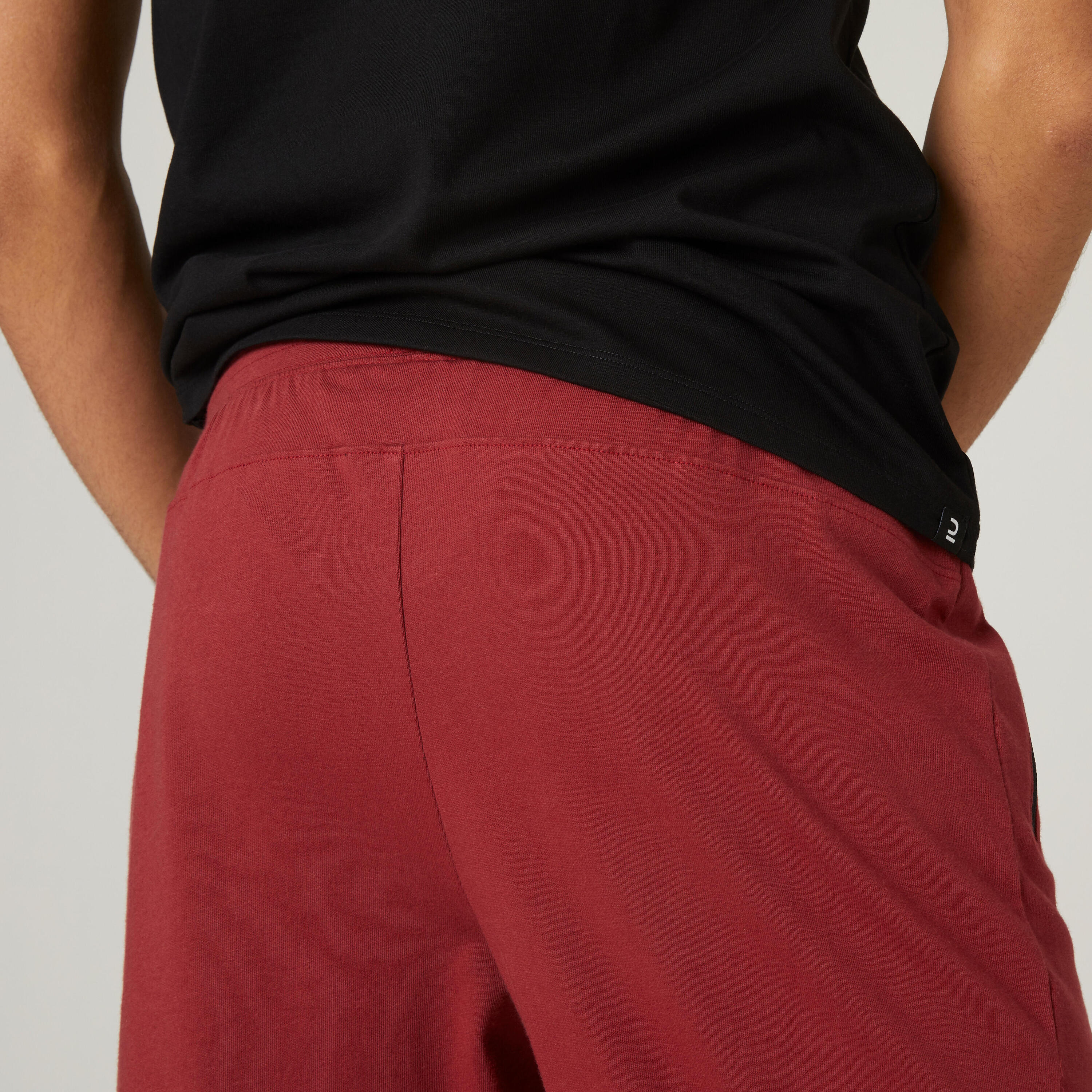 Men's Cotton Blend Shorts - Red 7/8