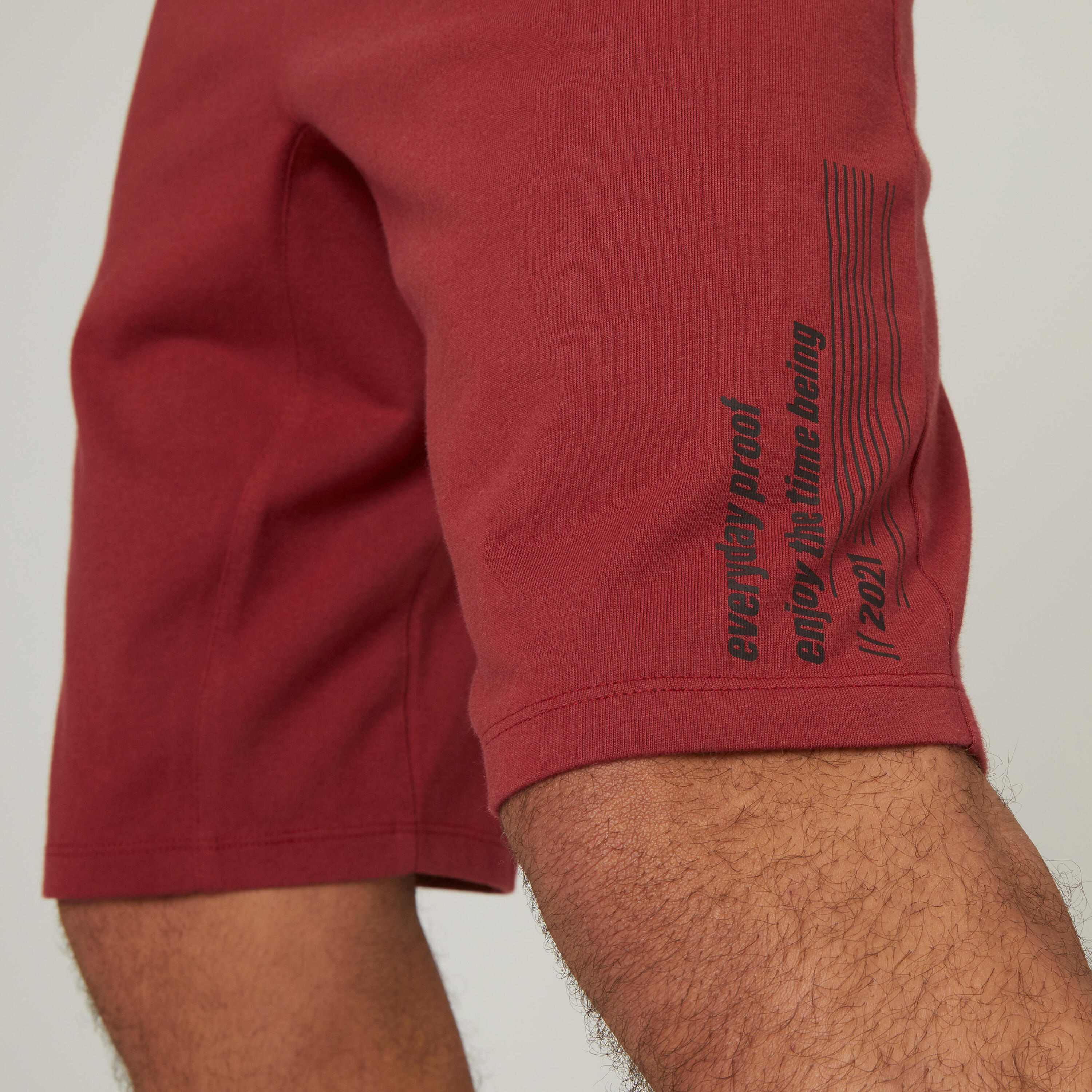Men's Cotton Blend Shorts - Red 6/8