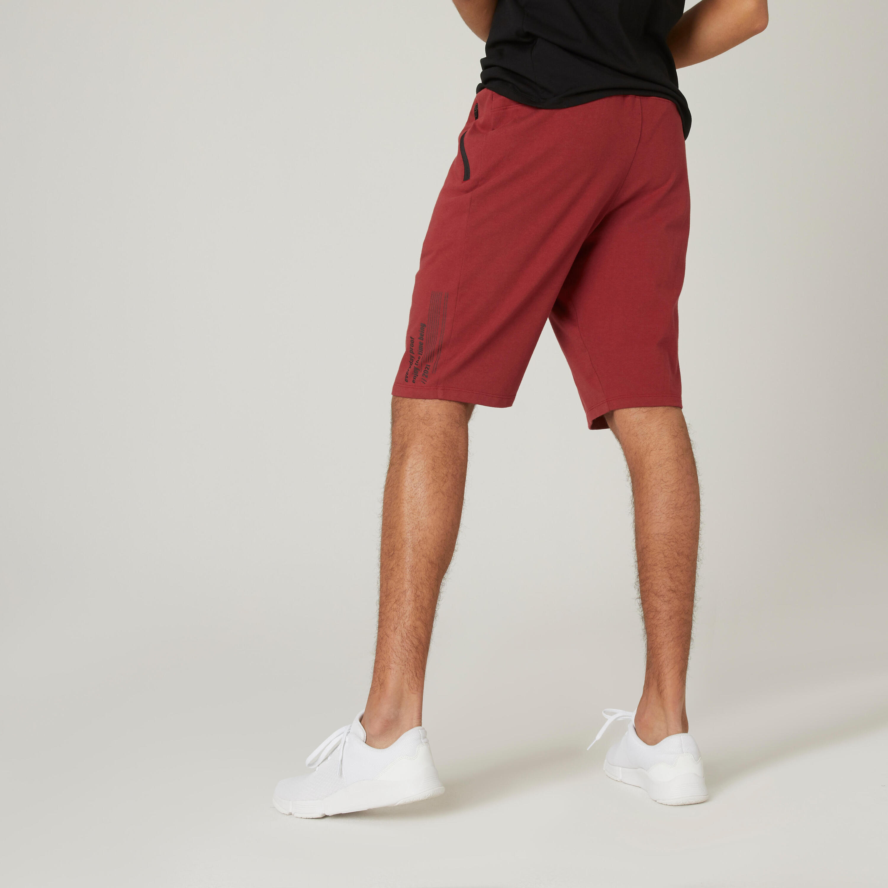 Men's Cotton Blend Shorts - Red 2/8