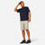 T-shirt fitness manches courtes coton extensible col rond homme bleu noir