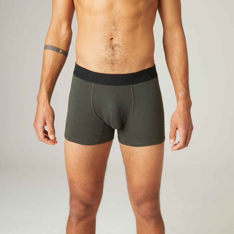 Boxershorts Slim 500 Fitness - dunkelgrün Boxershorts Slim 500 Fitness - dunkelgrün