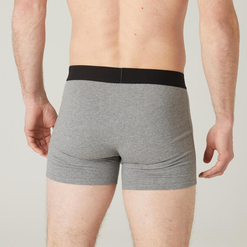 Men's Boxer Shorts 500 - Mottled Grey