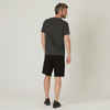 Fitness Stretch Cotton T-Shirt - Dark Mottled Grey