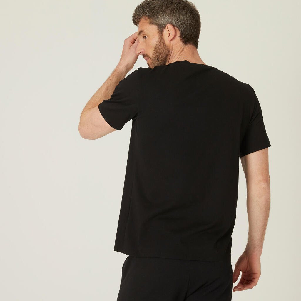 Αντρικό t-shirt 500 - Μαύρο