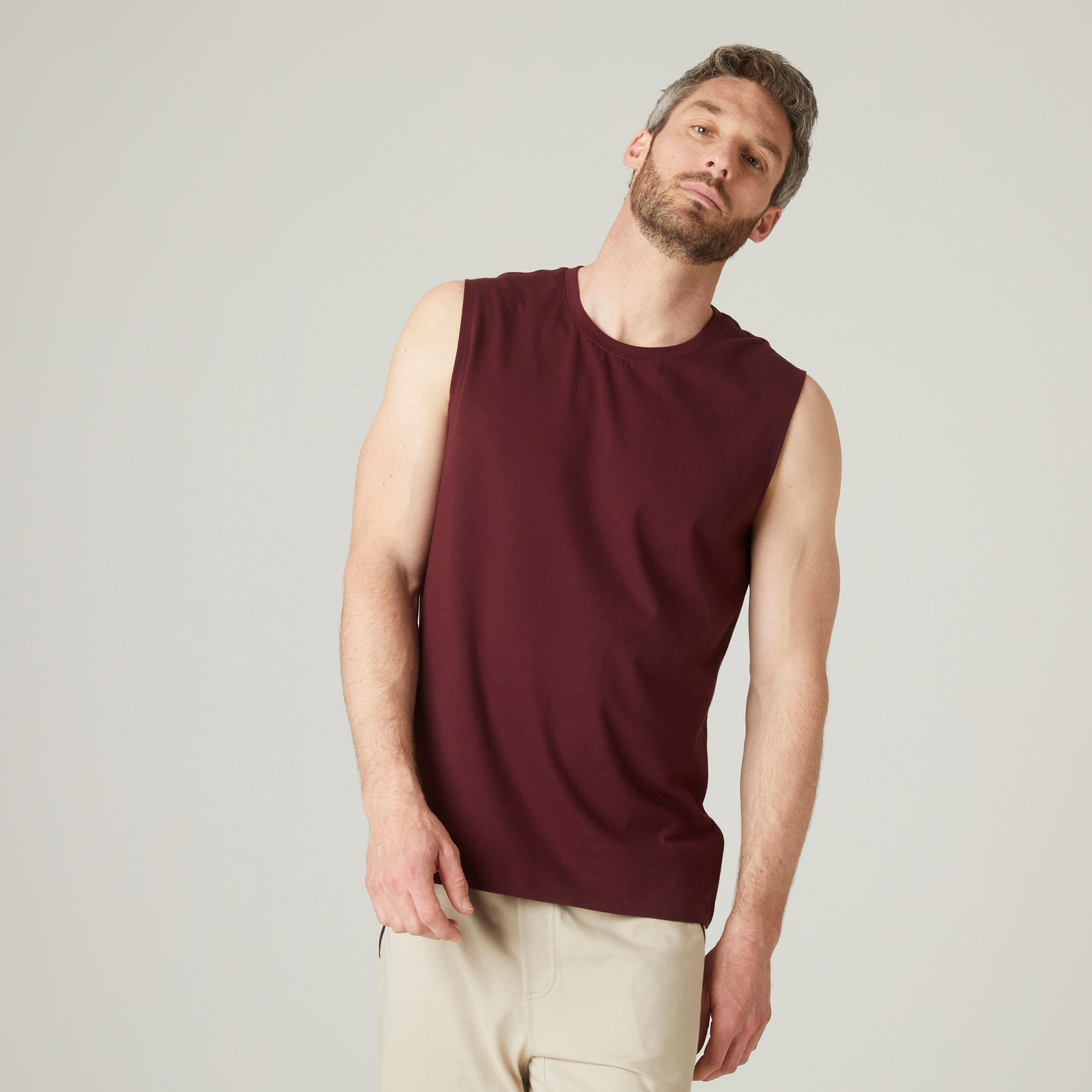Men's Straight-Cut Crew Neck Cotton 