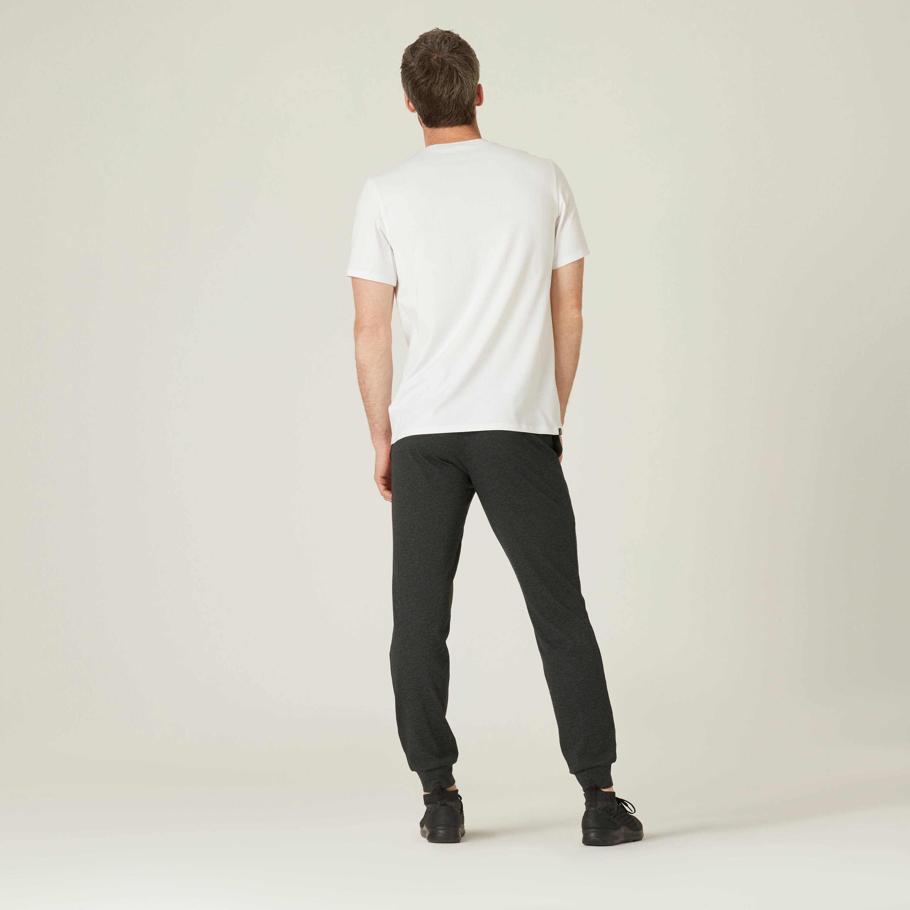 Men's Trackpant Jogger Regular Fit 100 For Gym-Grey -  3