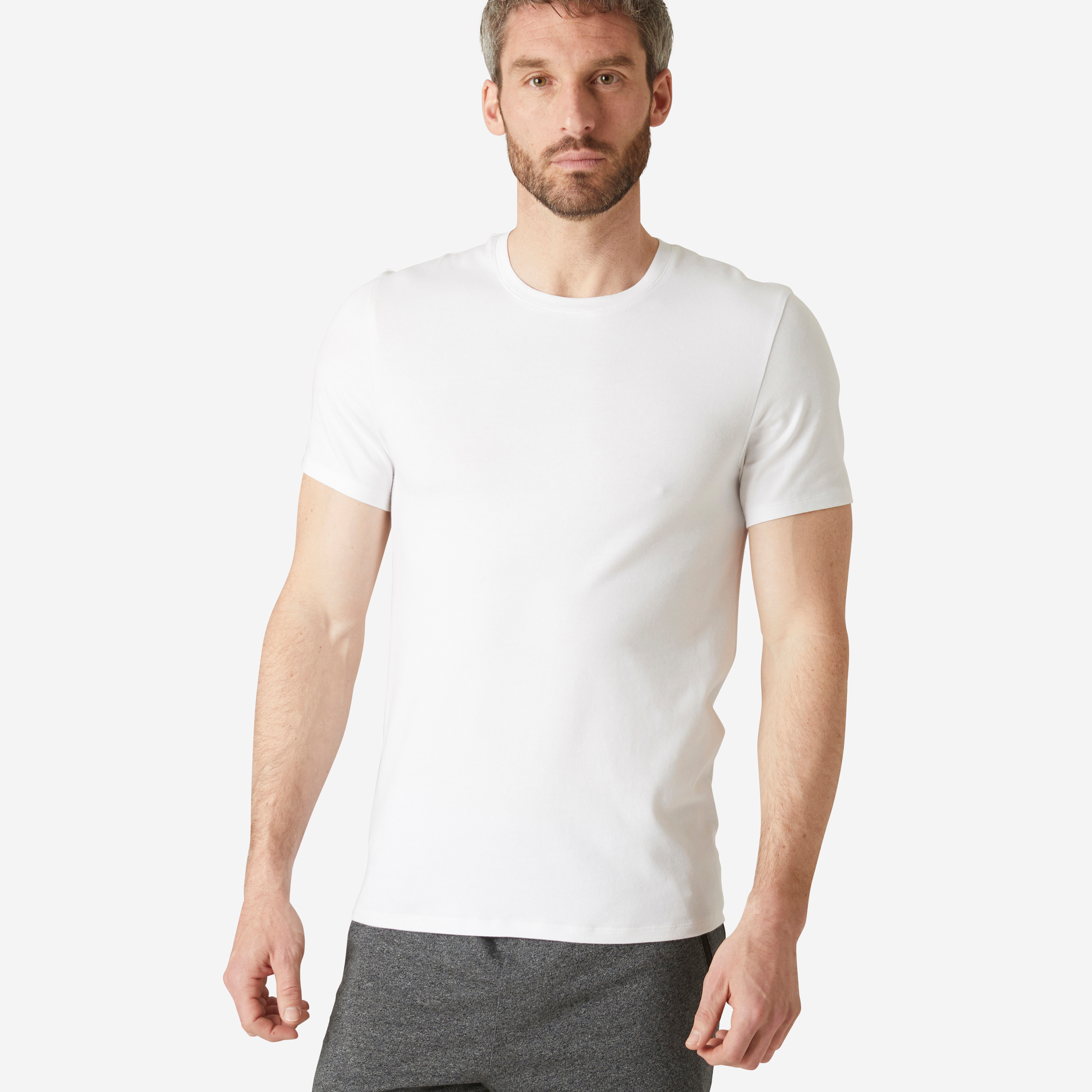 T-shirt slim en coton Homme - Blanc